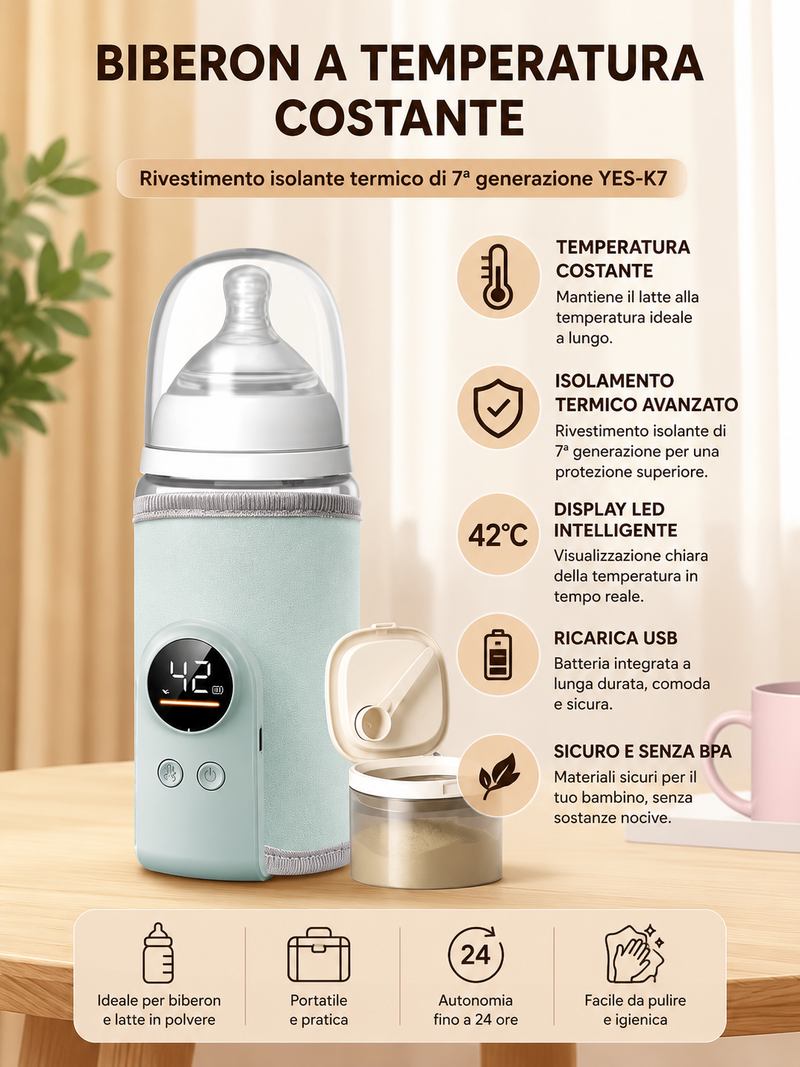 Scaldabiberon Portatile USB Intelligente